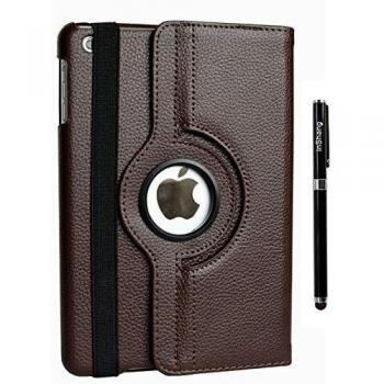 inShang Fundas soporte y carcasa para Apple iPad mini3, iPad mini2, iPad mini1, 360 grados de rotacion, cubierta elegante, smart cover multiples funciones PU Funda con la funcion inteligente de sueno-despertar + clase alta 2 in 1 inShang marca negocio Sty