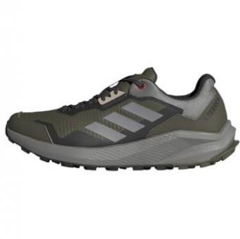 Adidas Zapatillas de Trail Running Terrex Trail Rider para Hombre, color Oliva Strata/Gris Sólido/Semi Impact Orange, talla 44 EU