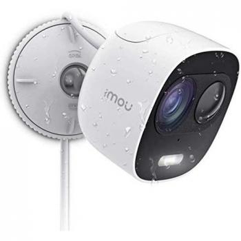 Cámara de Vigilancia WiFi Exterior, Cámara IP WiFi 1080P IP65 Impermeable, Discuasión Proactica con Luces y Sonidos de Alarma, Visión Nocturna PIR Sensor, Imou Looc