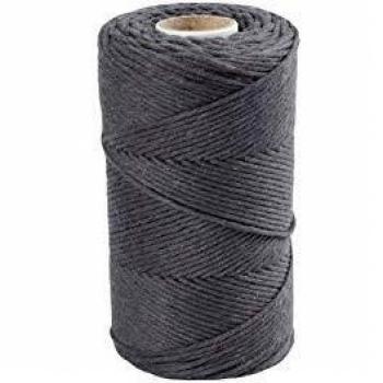 Cordón de Macramé Gris, 198 m, 2 mm, 330 g, 1 Rollo
