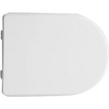Asiento de WC de Madera para Vaso Olympia Clare 44,5 - 46 x 35,5 cm con Cernieras Regulables y Color Blanco