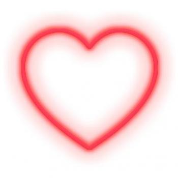 Señal LED Neón Corazón Pequeño Rojo Candy Shock 40 cm Unisex