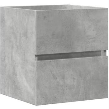 Armario de lavabo madera ingeniería gris hormigón 41x38,5x45 cm
