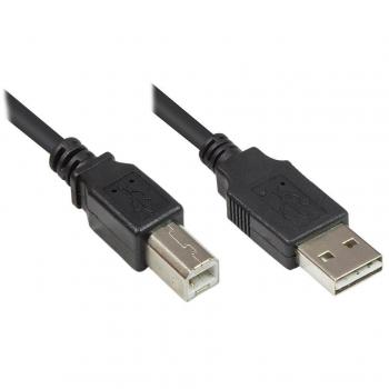 Cable USB 2.0 A/B de 1m, Negro