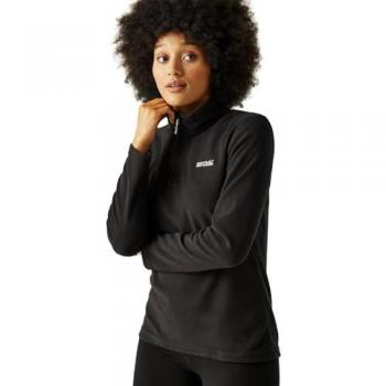 Regatta Women's Black Sweethart Lightweight Half-Zip Fleece Pullover, Size 24