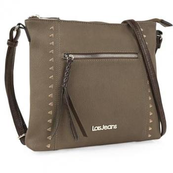 Bolso Bandolera Pequeño de Mujer Lois - Uso Diario, Polipiel, Color Taupe