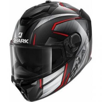 Casco Integral Shark Spartan GT Carbon Kromium Carbono-Cromo-Rojo