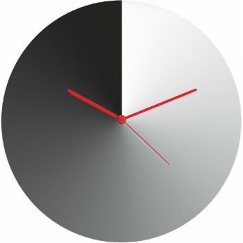 Alessi Arris Reloj de Pared, Acero Inoxidable, Plata, 30,00 x 30,00 x 4,00 cm