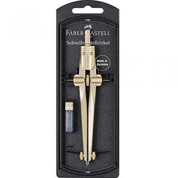 Faber-Castell Stream Compás de ajuste rápido, color oro