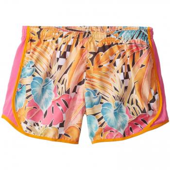 Nike G Nk Dry Tempo Short Aop1 Pantalón, Niñas, Orange Peel Laser Fuchsia, S