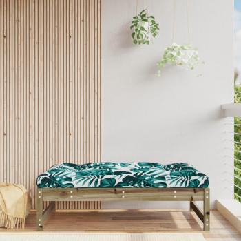 Taburete de jardín madera de pino impregnada 120x80 cm Marrón