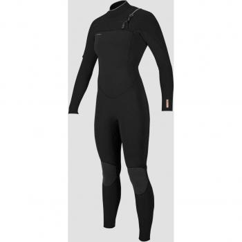 O'Neill Hyperfreak 4/3+ Chest Zip Neopreno Surf para Mujer color negro