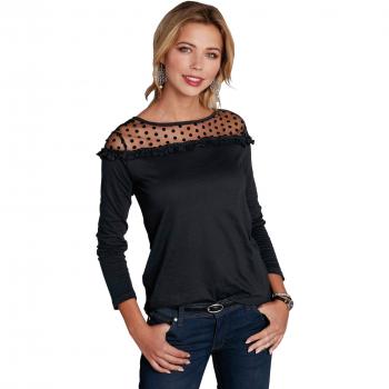 VENCA Camiseta de Escote Redondeado by Vencastyle,Negro,3XL
