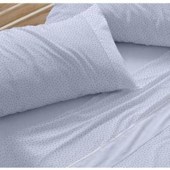 Juego de Sábanas Burrito Blanco Dover 865, Tela Azul, 90 cm