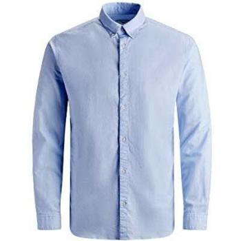 Jack & Jones Jprlogo Stretch Shirt L/s Noos Camisa, Azul