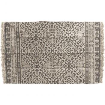 Alfombra Étnica Moderna 140x200 cm y 60x90 cm - Diseño Negro