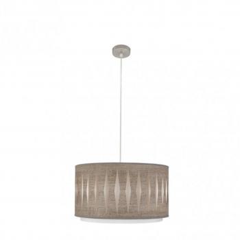 Colgante Alexandra 1xe27 Niquel/Madera Gris de 40x40 cm