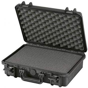 Maleta Hermética MAX380H115S con Espuma Pre-Cortada, Negra, 380 x 270 x 115 mm