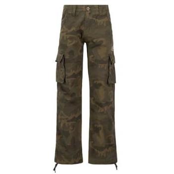 Alpha Industries Olive Camo Jet Cargo Pants for Men Size 34