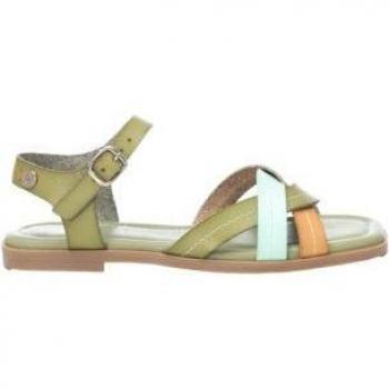 Sandalias planas de mujer Refresh 171936 verde agua con hebilla