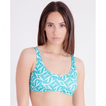 Parte de arriba de bikini tipo corpiño CK Monograma de Calvin Klein