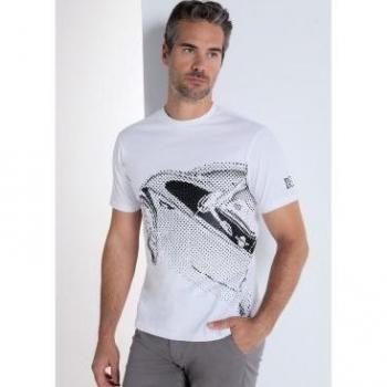 Bendorff - Camiseta de manga corta con diseño gráfico en color blanco