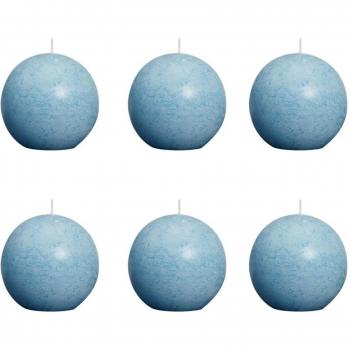 Bolsius - Vela de bola de parafina, rústica, color agua