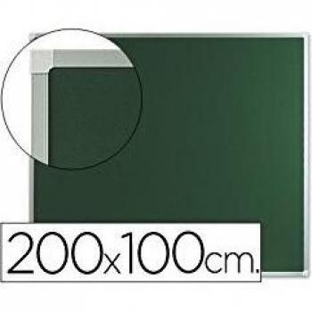 Q-Connect Pizarra Verde Mural 200X100 Cm Sin Repisa Con Marco De Aluminio
