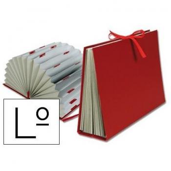 Carpeta fuelle Liderpapel letras carton forrado burdeos