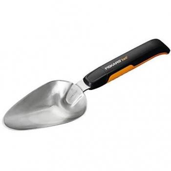 Fiskars Plantadora, Longitud: 37,5 cm, Negro/Naranja, Acero inoxidable/Plástico, Xact, 1027043
