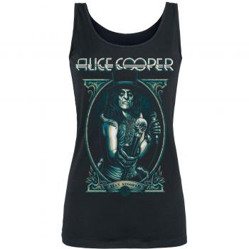 Alice Cooper Portrait Top Mujer Negro
