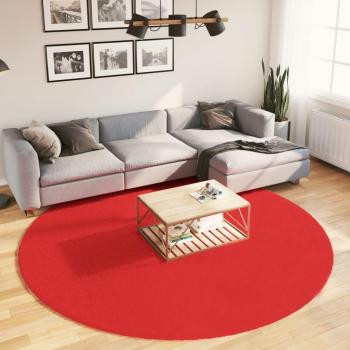 Alfombra de pelo corto OVIEDO Ø 240 cm Color Antracita, Beige, Crema - Alfombra de Piso para Sala de Estar Dormitorio Habitación Salón