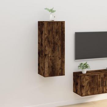 Mueble para TV de pared roble ahumado 40x34,5x100 cm vidaXL