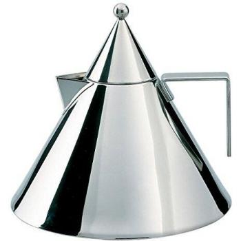 Alessi Il Conico 90017 Hervidor de Diseño con Mango, Acero Inoxidable, Plateado, 2 litros