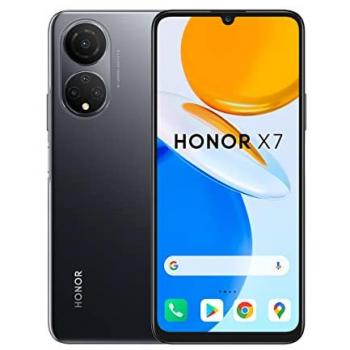 HONOR X7 Smartphone Android 11, 4GB RAM, 128GB Almacenamiento, Dual SIM, Negro (Midnight Black)