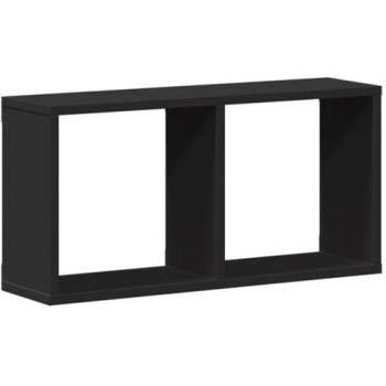 Armario de Pared 60x16x30 cm Negro en Madera de Ingeniería