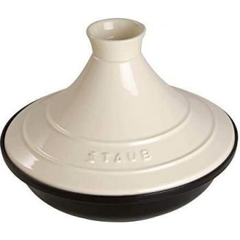 STAUB Tajine con Tapa de cerámica, Hierro Fundido, Negro, 20 cm