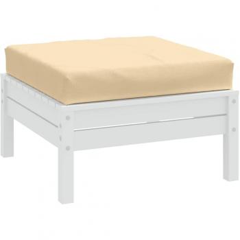 Cojín para sofá de palets tela beige melange 60x60x10 cm