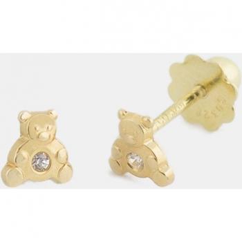 Pendientes de bebé de oro con circonita