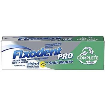 Crema Adhesiva Fixodent Pro para Prótesis Dentales Cuidado Neutro 47g