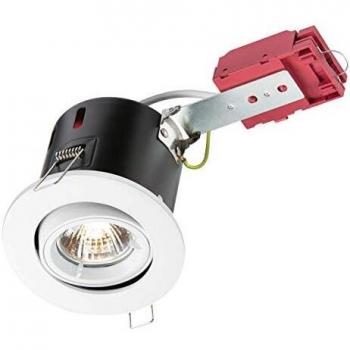 Foco Empotrable Inclinable Blanco 230V 50W GU10 con Clasificación de Incendio IC - Knightsbridge