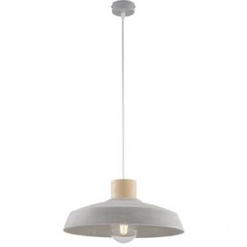 Lámpara Colgante Portland de Hierro y Difusor de Cemento 40 cm
