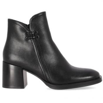 Botines de Tacón Medio para Mujer Chika10 TUKANA 02 en Piel Vegana con Cremallera y Puntera Redonda - Color Negro