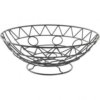 Frutero de metal con diseño elegante y moderno de 28 x 28 x 10 cm