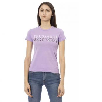 Trussardi Action Elegant Purple Short Sleeve Tee - L
