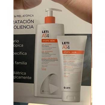 Leti AT4 atopic skin, gel de baño 750ml + crema corporal 200ml