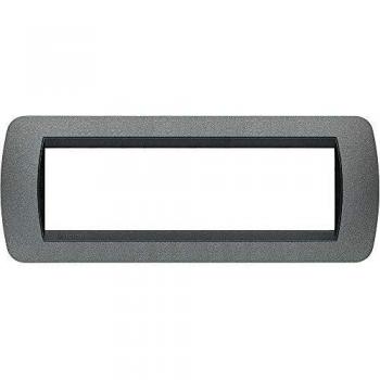 Placa Metálica 7 Módulos Grafito BTicino Living International L4807GF