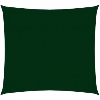 Toldo de vela cuadrado tela Oxford verde oscuro 6x6 m