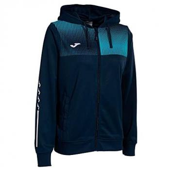 Chaqueta con capucha mujer eco supernova marino turquesa flúor