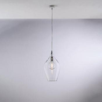 Araña Contemporánea Ares Transparente 1 Luz E27